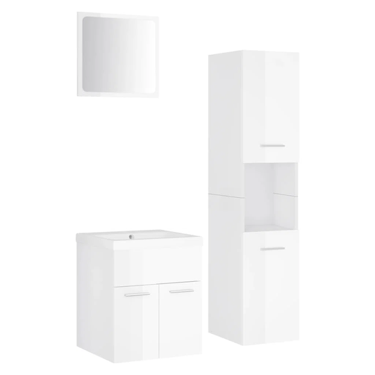 Gambrinus 41Cm W x 46Cm H x 38.5Cm D Bathroom Storage Furniture Set
