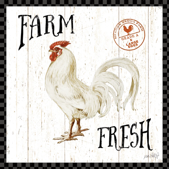 Free Range Fresh III Checker Border by Katie Pertiet - Wrapped Canvas Advertisement