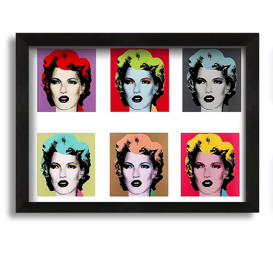 Kate Moss 6 - Picture Frame Painting on Canvas