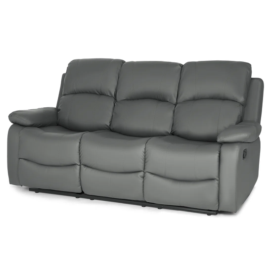 Haynoski 200Cm Faux Leather Pillow Top Arm Reclining Sofa