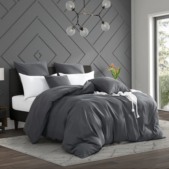 Donnis Microfibre 150 TC Reversible Modern & Contemporary Duvet Cover Set