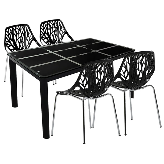 Charmayne Dining Set with 4 Chairs