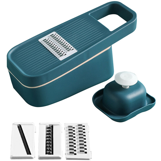 3-in-1 Multifunctional Vegetable Slicer with Drain & Storage Baskets 4 Kinds of Slicer Vegetables Cutter with Guard Potato Carrot Cucumber Filament