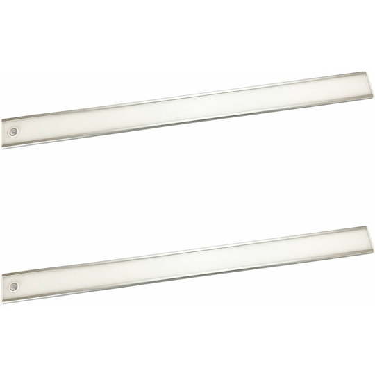 Loops - 2x 505mm Rechargeable Kitchen Cabinet Strip Light & Auto pir On/Off - Natural White led