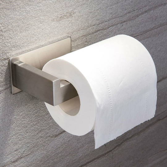 No Drilling Self Adhesive Toilet Paper Holder Wall Mounted Paper Holder, Stainless Steel Toilet Roll Holder Toilet Paper Holder