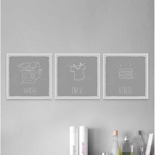 Wash Dry and Fold - 3 Piece Picture Frame Drawing