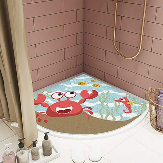 Gift - Shower Mat Bathtub Shower Mat Non-Slip Bathtub Mats with Suction Cups and Drainage Holes Triangular Design for Quadrant Shower or Bathtub