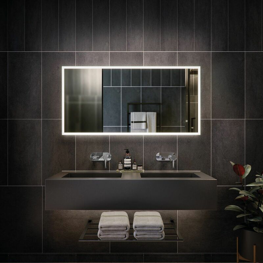 Rak Cupid led Bathroom Mirror Demister Anti-fog Shaver Socket IP44 600 x 1200mm