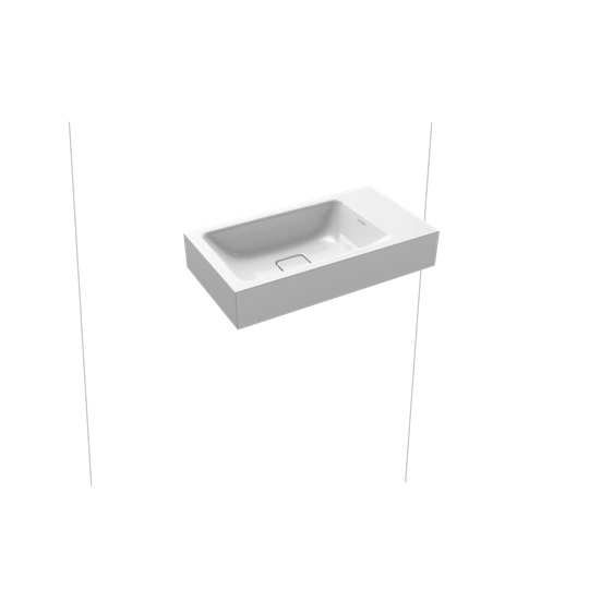 Grey Steel Enamel Rectangular Wall Hung Basin Bathroom Sink