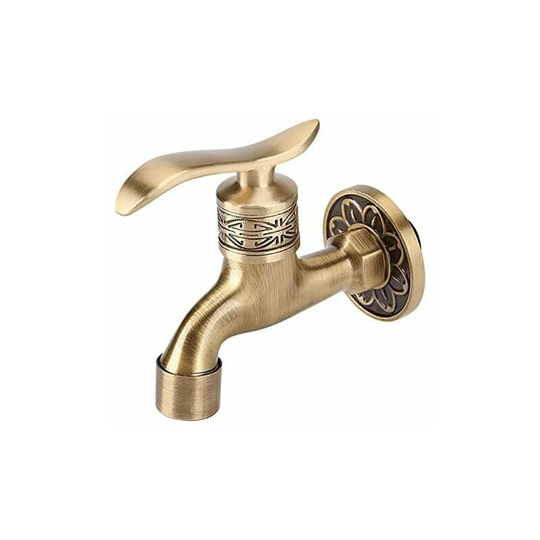 Washing machine in ancient brass handle wall handle cold water bathroom