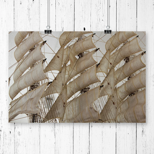 'Sailing Ship Sails & Mast' Photographic Print
