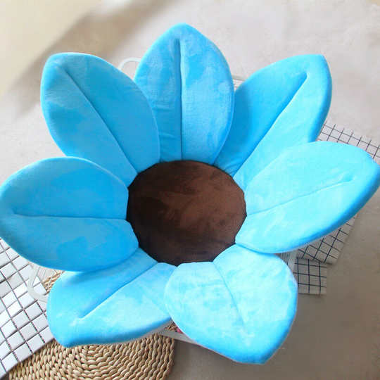 Sunflowergb - Newborn Baby Bath Pad Collapsible Bathtub Flower Bath Flower Baby Tub Sink Blue