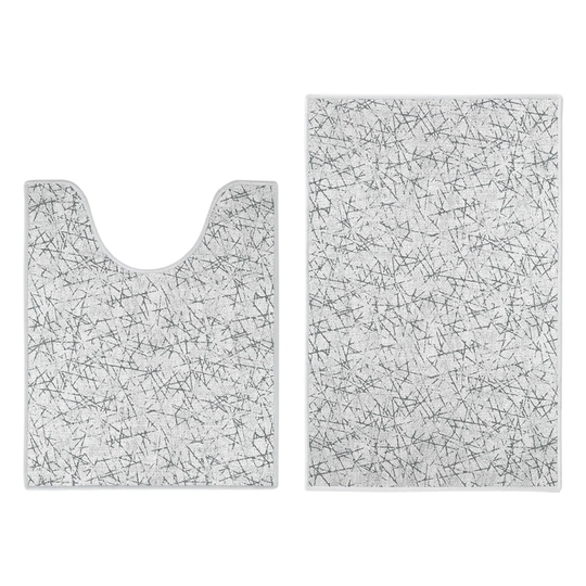 Bennette 2-Piece Designer Print Bathroom Shape Rugs