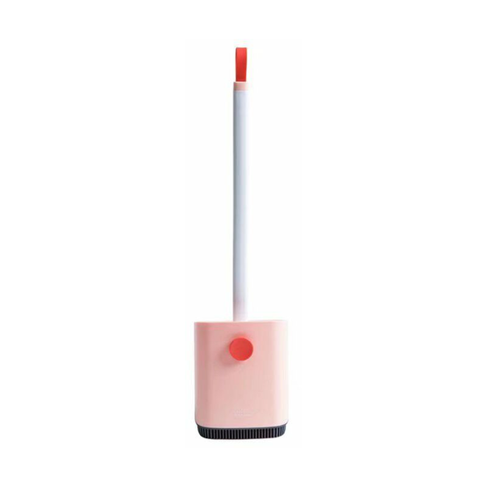 Toilet brush set, toilet cleaning brush, dead angle toilet brush, long-sleeved soft-haired toilet brush with base (powder)