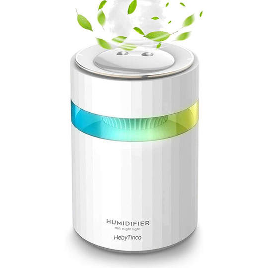 Betterlifegb - 900ml Air Humidifier, Fresh Mist Essential Oil Diffuser, Portable Air Humidifier Bebe usb Ultrasonic Silent Air Humidifier (White)