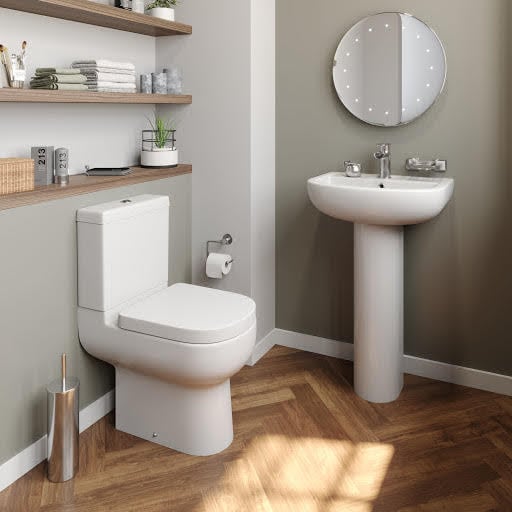 Oceane Modern Toilet and Bathroom Sink Cloakroom Bathroom Suite