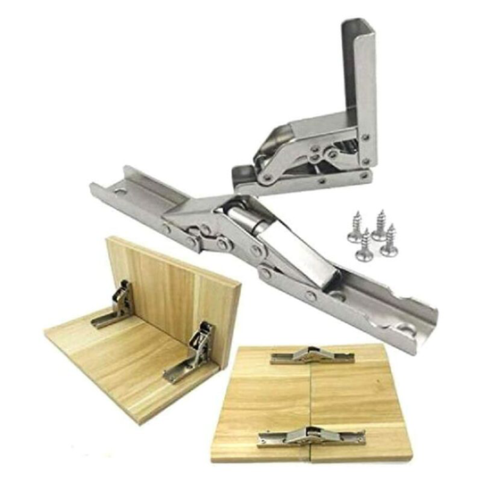 Thickened 90 Degree Folding Hinge Bracket Cabinet Hinge Concealed Bracket Table Frame Furniture Accessories 2pcs Dksfjkl