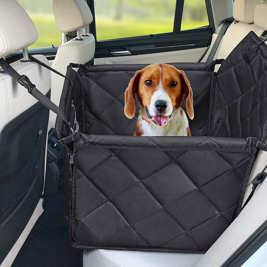 Perlerare - Dog Car Seat Covers, Rear Seat Protector Cover with Viewing Window, Waterproof Car Bench Cover