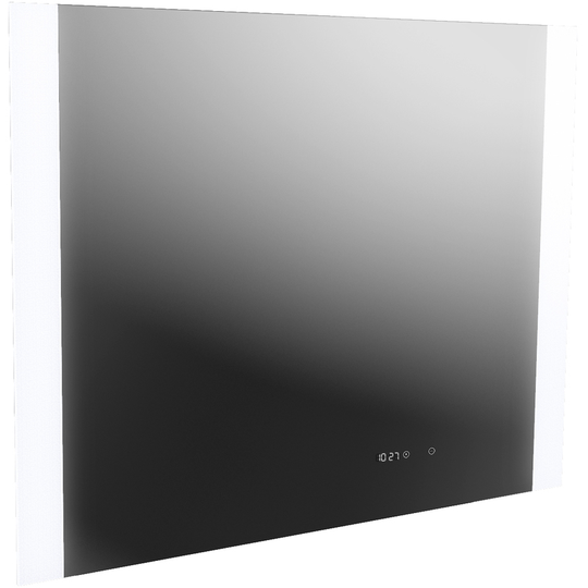 Nona 900mm x 700mm led Illuminated Mirror with Demister and Clock