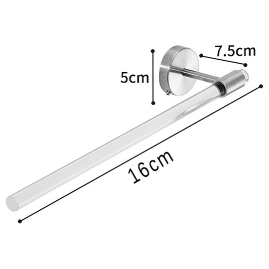 Sunflowergb - Clear acrylic paper towel holder with silver brushed stainless steel base, lucite towel rack for kitchen, bathroom, bedroom.