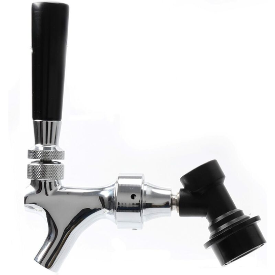 Stainless Steel Beverage Dispenser Replacement Tap Faucet for Homebrew Barrel Ferment Wine Beverage Juice Dispenser Spindle (Faucet with Ball Lock)