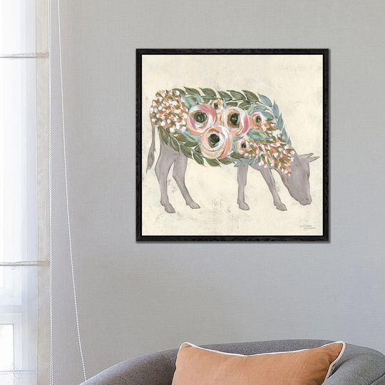 Annabelle The Cow - Graphic Art on Canvas