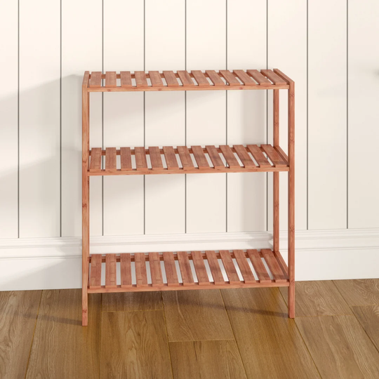 Woodbranch 3 Tier Bamboo 60cm H x 59cm W Bathroom Shelf