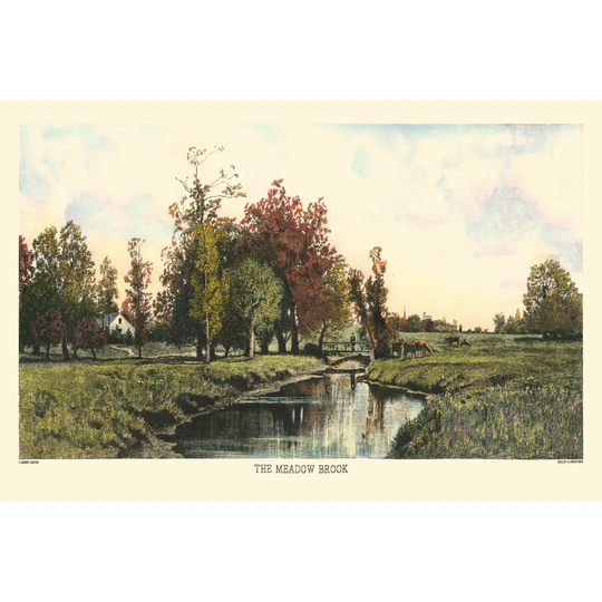 The Meadow Brook by C. Harry Eaton - Wrapped Canvas Art Prints