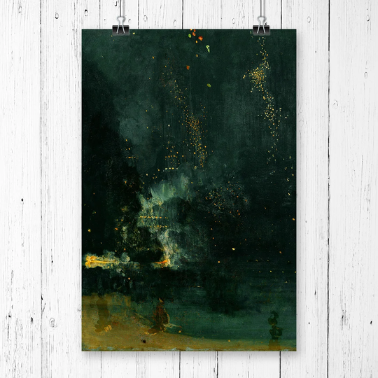 The Falling Rocket' by James Abbott McNeill Whistler Painting Print