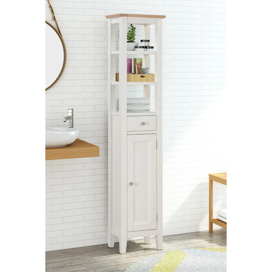 Corisande 34Cm W x 160Cm H x 25Cm D Tall Bathroom Cabinet