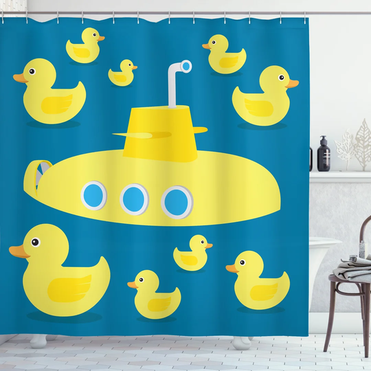 Blau 13 Piece Polyester Shower Curtain Set