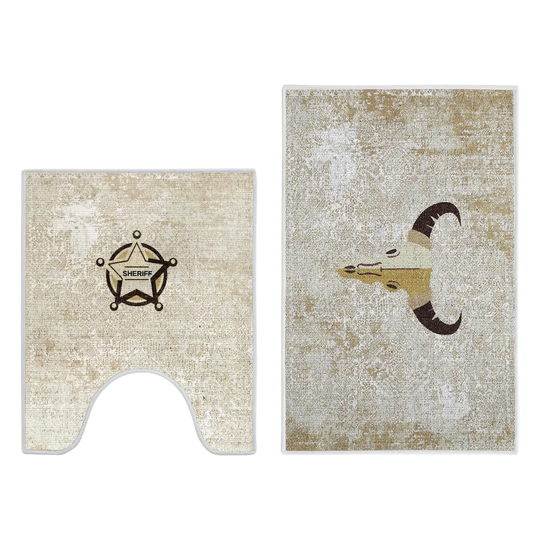 Karnig Designer Print Bathroom Shape Rugs