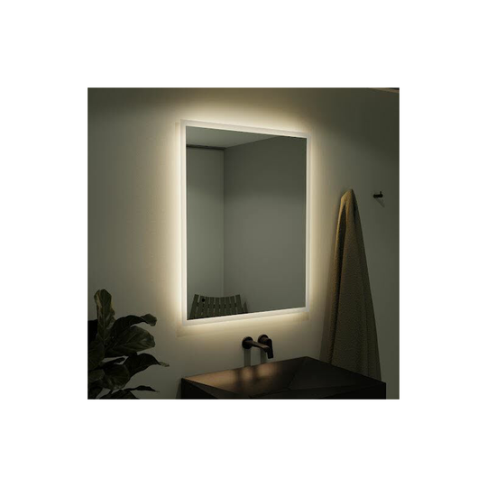 Rectangular Bathroom Mirror led Illuminated Demister Pad Polished 1200 x 800mm - Silver