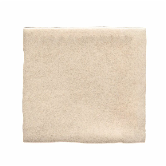 Rak Ivory Marakkesh Glossy Ceramic Wall Tiles Wavy Square Smooth 150 x 150 mm - Ivory