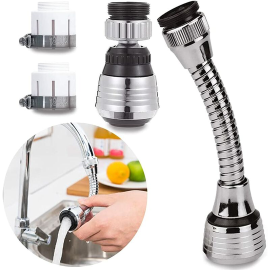 2 Pieces Swivel Water Faucet,360 Degree Movable Kitchen Faucet Head,2 Modes Adjustable Shower Head Filter Sprayer,Kitchen Aerator,Kitchen