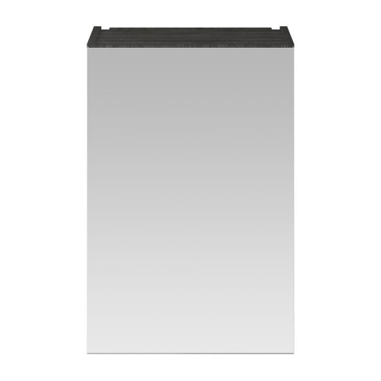 Hacienda Black 450mm x 715mm x 182mm Single Door Mirror Cabinet - OFF616 - Hacienda Black - Hudson Reed