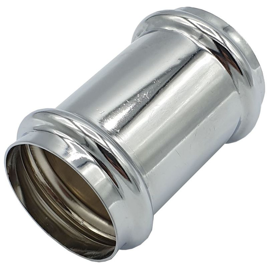 Straight Muff 34mm Drain Waste Trap Chrome Plated Replacement 60mm Long