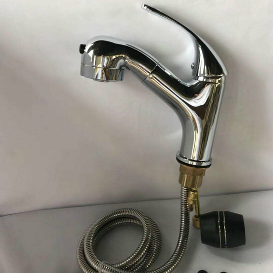 180° extendable kitchen faucet, high pressure with 2-mode adjustable water jet spray, chrome sink faucet, single-lever mixer