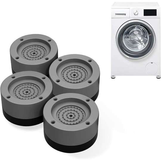 Foot pads Washing machine 4 pieces, shock absorbers Washing machine, Non-slip rubber foot pads for refrigerator washing machine, 3.5cm Gray
