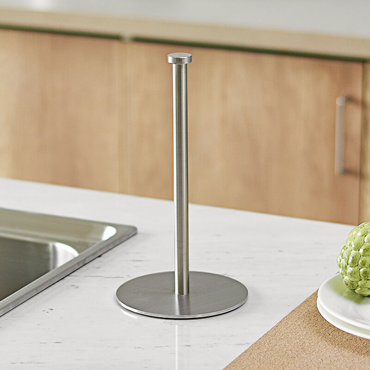 1PCS Paper Towel Holder, Stainless Steel Paper Towel Holder, Paper Towel Rack for Kitchen, Bedroom, Bathroom (Silver), Vertical Kitchen Oil-Absorbing