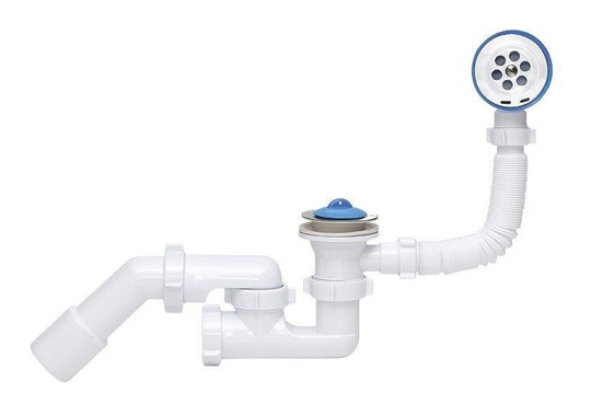 Bathroom Bath Bathtub Drain Waste P-Trap Set with Stainless Steel Strainer and Plug