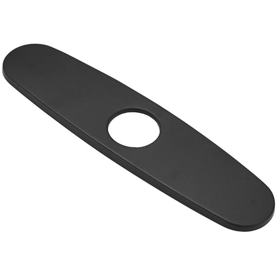 Pepte - Black Long Ellipse Deck Hole Cover Plate Bathroom Kitchen Sink Faucet