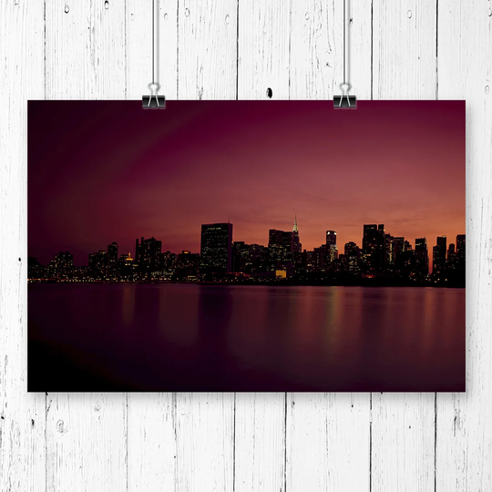 'New York City Skyline USA' Graphic Art