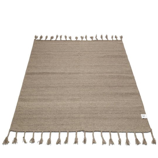 Arikara Handwoven Wool Beige Rug