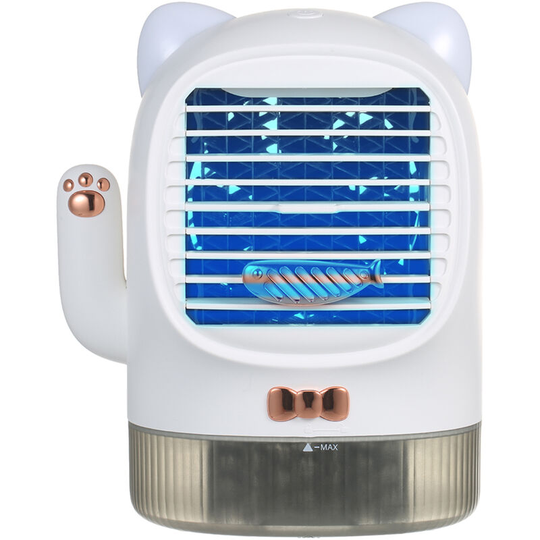 Superseller - Mini Portable Air Conditioner Multi-function Humidifier Purifier usb Desktop Fan Air Cooler 300ml Water Tank (White)