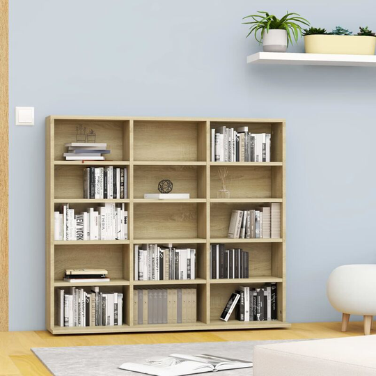 CD Cabinet Sonoma Oak 102x23x89.5 cm Chipboard