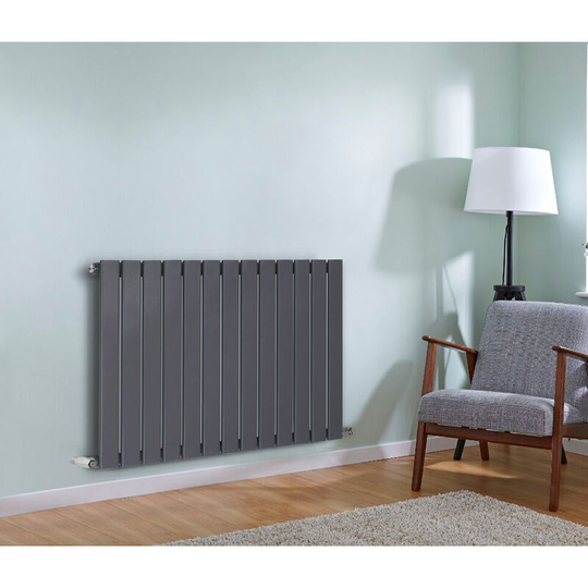 NRG - Anthracite Flat Panel Radiator Designer Column Bathroom Central Heating Single 600x884mm