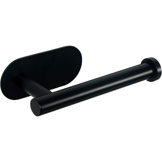 Toilet Paper Holder Self Adhesive Paper Towel Holder for Bathroom, Wall Mount (Black), 304 Stainless Steel Paper Towel Holder, Toilet Paper Holder,