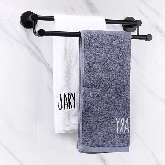 Wall Mounted 2 Tier Towel Rack, 40CM Length, Stainless Steel for Bathroom, Kitchen