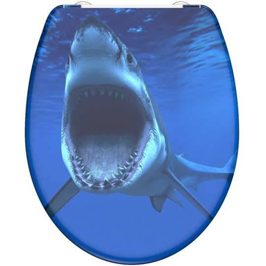Toilet Seat with Soft-Close Quick Release shark schütte - Multicolour